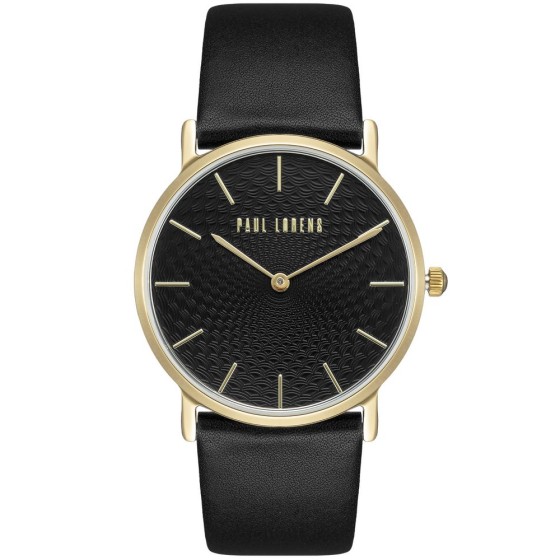 Zegarek Damski Paul Lorens PL8709A1-1A2 na pasku skórzanym w kolorze Złoty/Czarny o szerokości 22/20mm