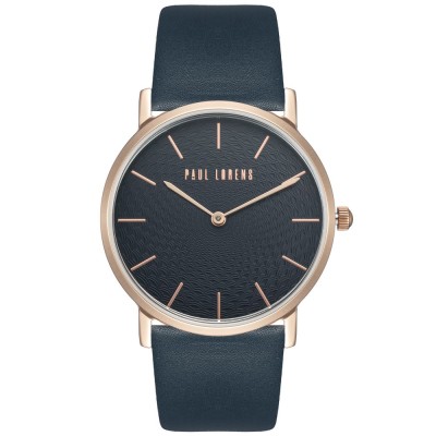 Zegarek Damski Paul Lorens PL8709A1-6F3-2 na pasku skórzanym w kolorze Różowe Złoto/Granatowy o szerokości 22/20mm