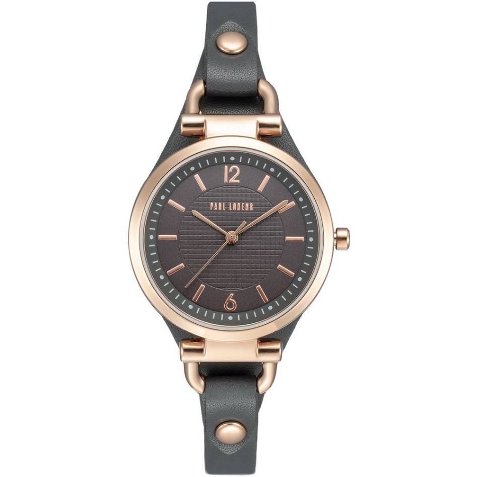 Zegarek Damski Paul Lorens PL3652A-1B3 na pasku skórzanym w kolorze Różowe Złoto/Szary o szerokości 8/8mm
