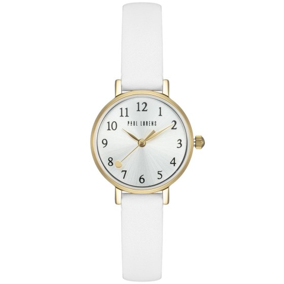 Zegarek Damski Paul Lorens PL14641A-3C2 na pasku skórzanym w kolorze Złoty/Biały o szerokości 12/10mm