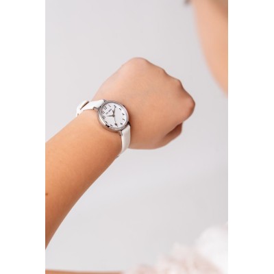 Zegarek Damski Paul Lorens PL14641A-3C1 na pasku skórzanym w kolorze Srebrny/Biały o szerokości 12/10mm