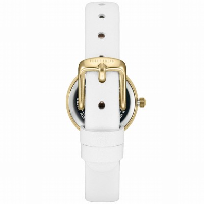 Zegarek Damski Paul Lorens PL14641A-3C2 na pasku skórzanym w kolorze Złoty/Biały o szerokości 12/10mm