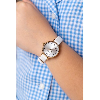 Zegarek Damski Paul Lorens PL14641A-3C2 na pasku skórzanym w kolorze Złoty/Biały o szerokości 12/10mm