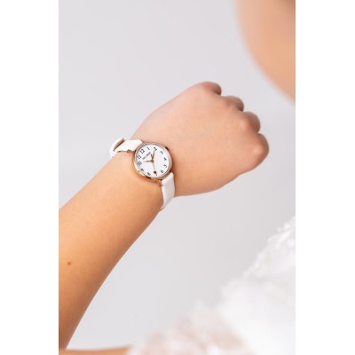 Zegarek Damski Paul Lorens PL14641A-3C2-3 na pasku skórzanym w kolorze Różowe Złoto/Biały o szerokości 12/10mm