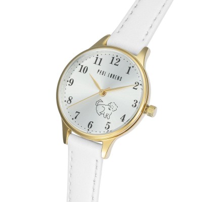 Zegarek Damski Paul Lorens PL12491A2-3C2 na pasku skórzanym w kolorze Złoty/Biały o szerokości 12/10mm