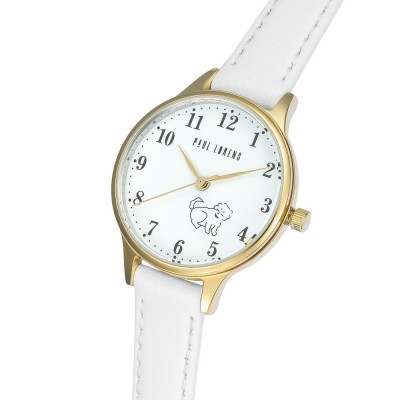 Zegarek Damski Paul Lorens PL12491A2-3C2-2 na pasku skórzanym w kolorze Złoty/Biały o szerokości 12/10mm