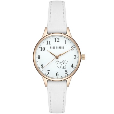 Zegarek Damski Paul Lorens PL12491A2-3C2-3 na pasku skórzanym w kolorze Różowe Złoto/Biały o szerokości 12/10mm