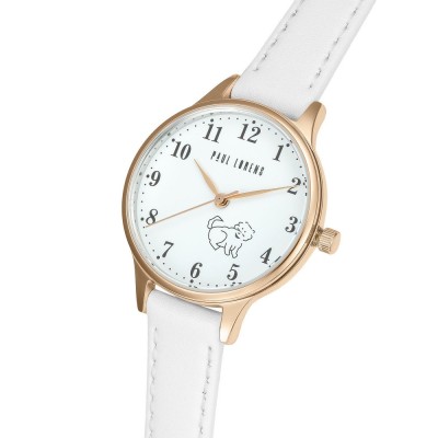 Zegarek Damski Paul Lorens PL12491A2-3C2-3 na pasku skórzanym w kolorze Różowe Złoto/Biały o szerokości 12/10mm