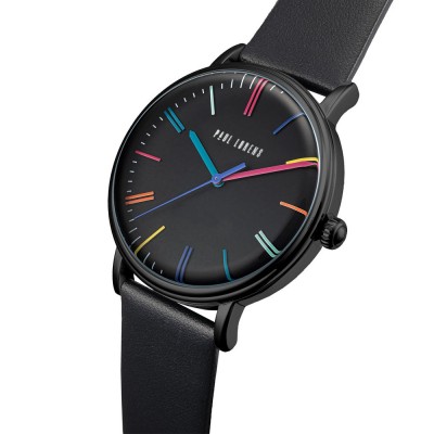 Zegarek Damski Paul Lorens PL12445A-1A1 na pasku skórzanym w kolorze Czarny/Czarny o szerokości 22/20mm