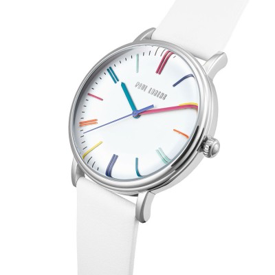 Zegarek Damski Paul Lorens PL12445A-3C1 na pasku skórzanym w kolorze Srebrny/Biały o szerokości 22/20mm