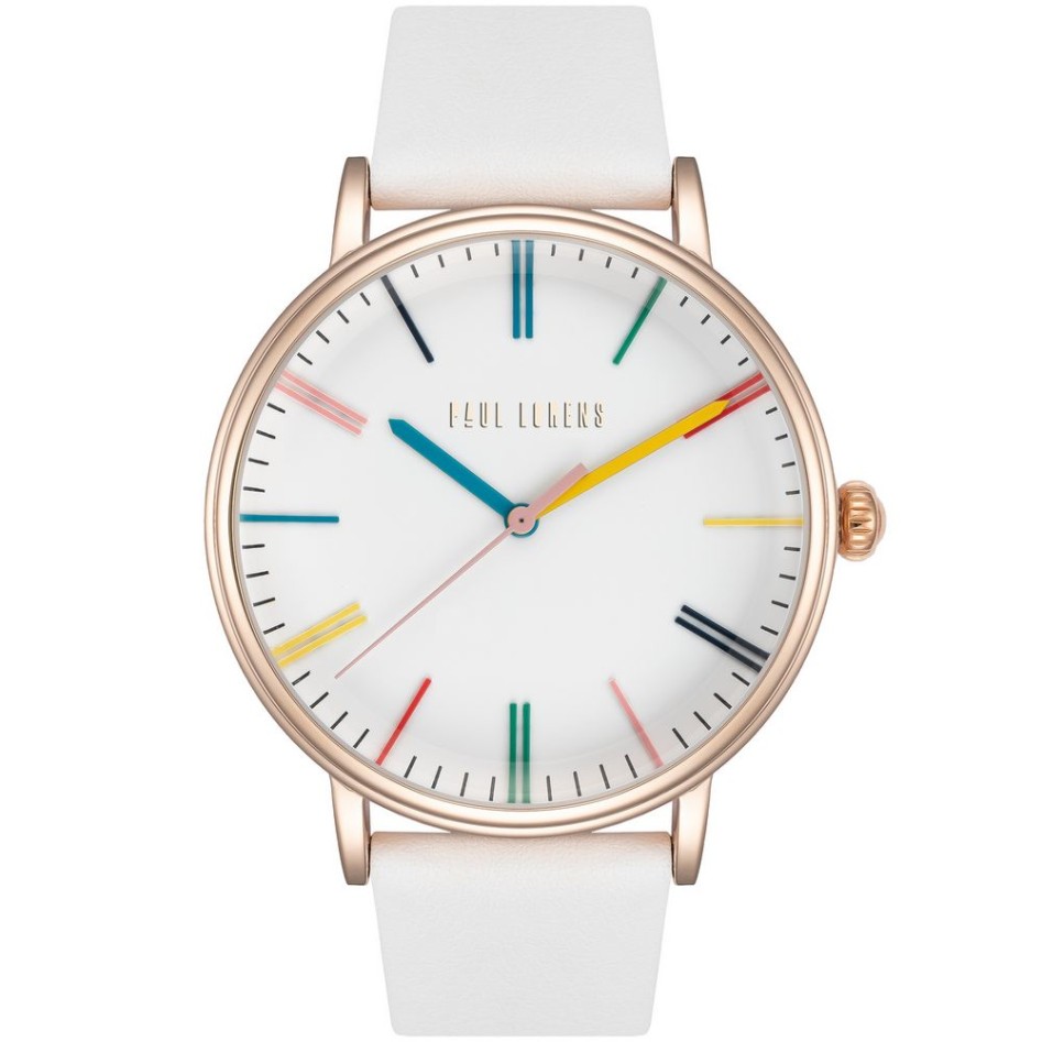 Zegarek Damski Paul Lorens PL12445A-3C3 na pasku skórzanym w kolorze Różowe Złoto/Biały o szerokości 22/20mm