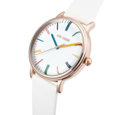 Zegarek Damski Paul Lorens PL12445A-3C3 na pasku skórzanym w kolorze Różowe Złoto/Biały o szerokości 22/20mm