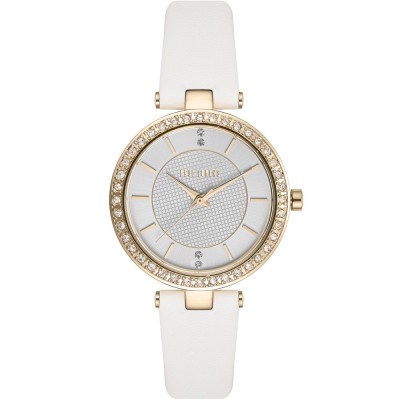 Zegarek Damski Paul Lorens PL10995A2-3C2 na pasku skórzanym w kolorze Złoty/Biały o szerokości 14/12mm