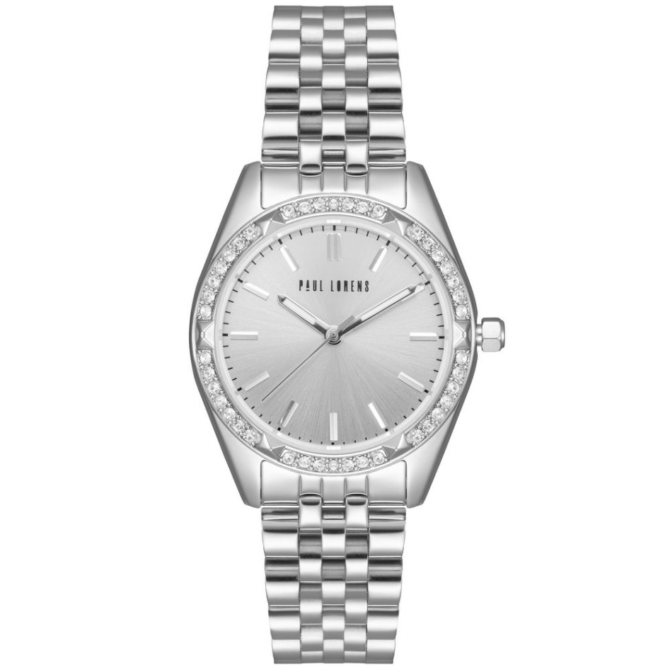 Zegarek Damski Paul Lorens PL14427B-3C1 na bransolecie stalowej w kolorze Srebrny/Srebrny o szerokości 16/14mm