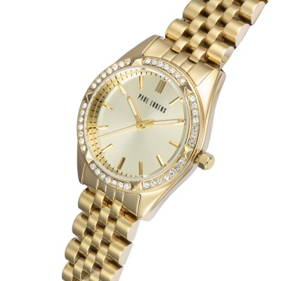 Zegarek Damski Paul Lorens PL14427B-3D1 na bransolecie stalowej w kolorze Złoty/Złoty o szerokości 16/14mm