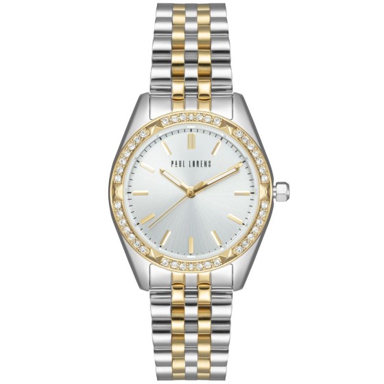 Zegarek Damski Paul Lorens PL14427B-3D2 na bransolecie stalowej w kolorze Srebrny/Złoty/Srebrny/Złoty o szerokości 16/14mm