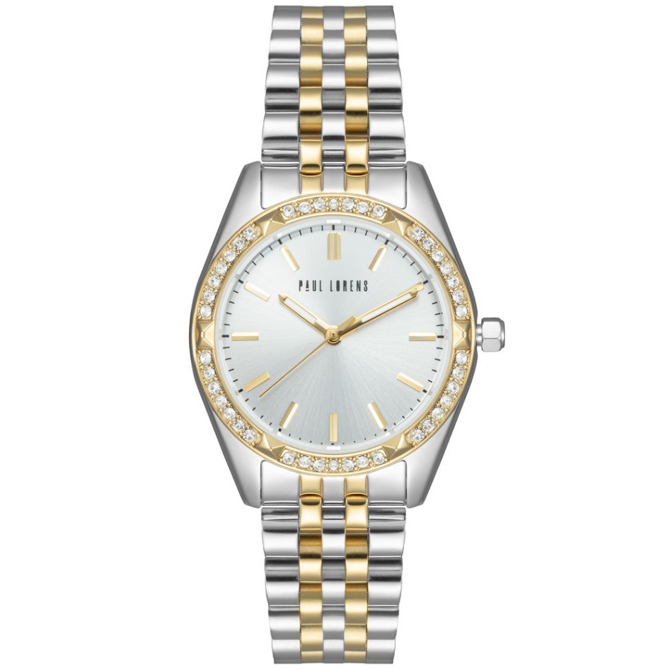 Zegarek Damski Paul Lorens PL14427B-3D2 na bransolecie stalowej w kolorze Srebrny/Złoty/Srebrny/Złoty o szerokości 16/14mm