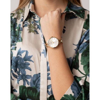 Zegarek Damski Paul Lorens PL11851B-3D1 na bransolecie stalowej w kolorze Złoty/Złoty o szerokości 10/10mm