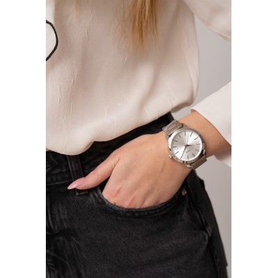 Zegarek Damski Paul Lorens PL10659B-3C1 na bransolecie stalowej w kolorze Srebrny/Srebrny o szerokości 18/18mm