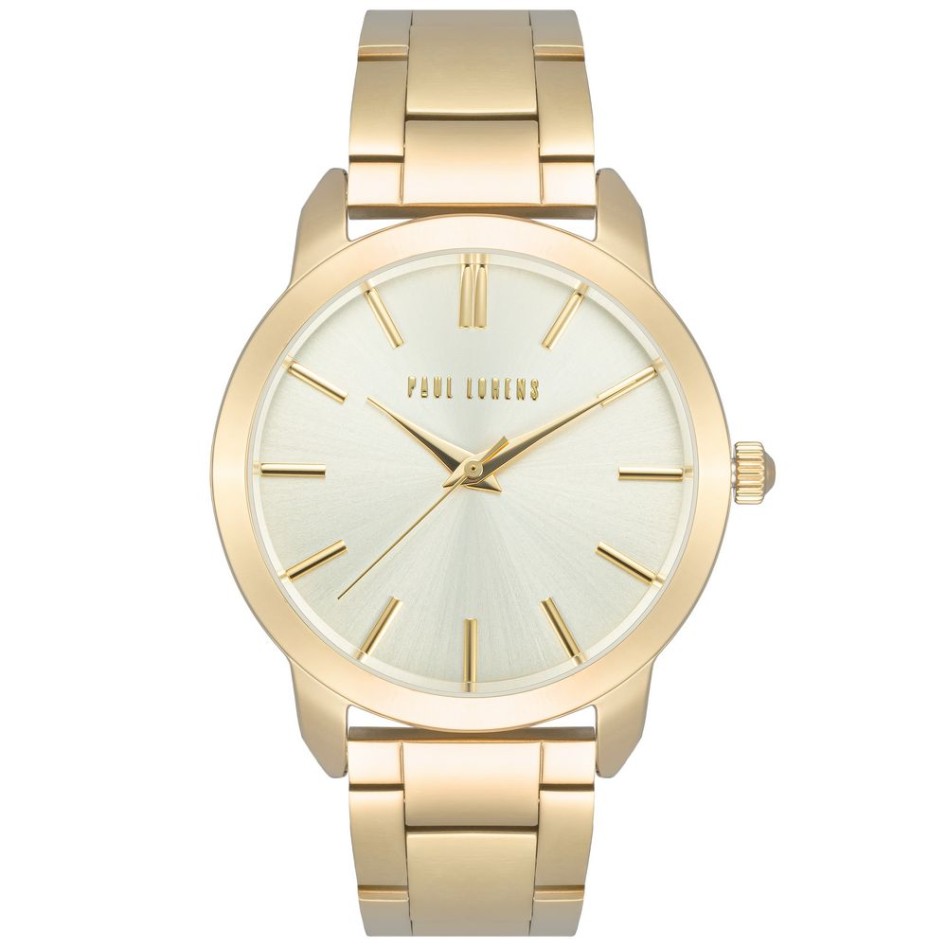 Zegarek Damski Paul Lorens PL10659B-4D1 na bransolecie stalowej w kolorze Złoty/Złoty o szerokości 18/18mm