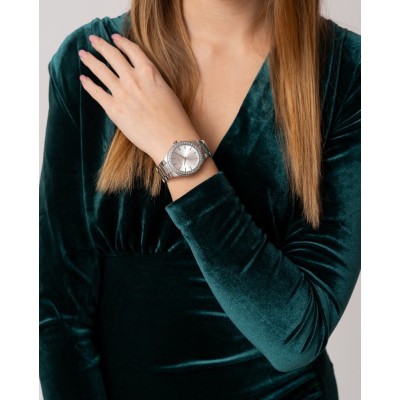 Zegarek Damski Paul Lorens PL9656B3-3C1 na bransolecie stalowej w kolorze Srebrny/Srebrny o szerokości 20/16mm