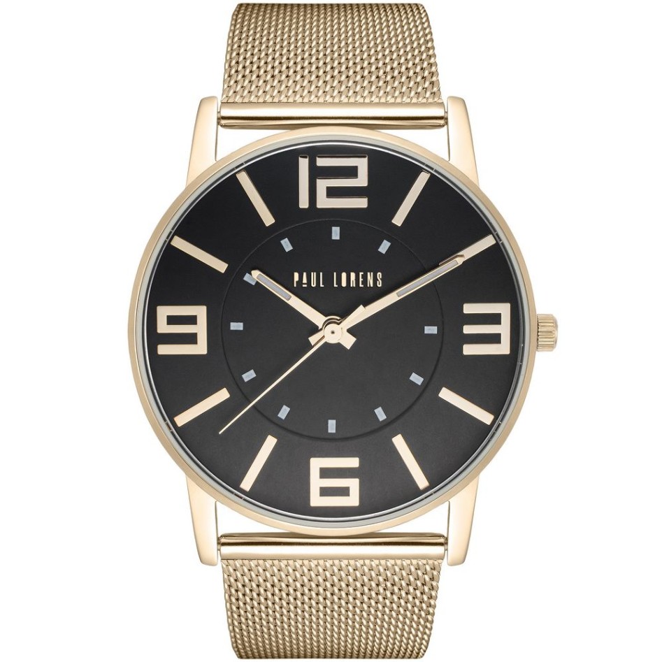 Zegarek Damski Paul Lorens PL1874B2-1D1 na bransolecie mesh w kolorze Złoty/Złoty o szerokości 24/22mm