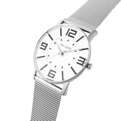 Zegarek Damski Paul Lorens PL1874B2-3C1 na bransolecie mesh w kolorze Srebrny/Srebrny o szerokości 24/22mm