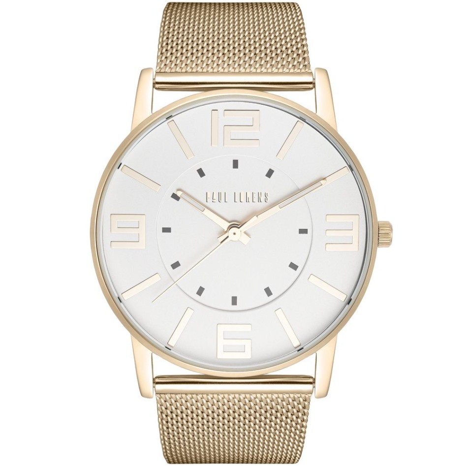 Zegarek Damski Paul Lorens PL1874B2-3D1 na bransolecie mesh w kolorze Złoty/Złoty o szerokości 24/22mm