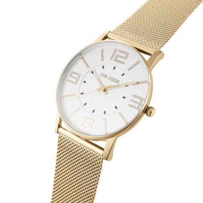 Zegarek Damski Paul Lorens PL1874B2-3D1 na bransolecie mesh w kolorze Złoty/Złoty o szerokości 24/22mm