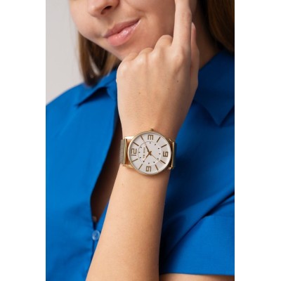 Zegarek Damski Paul Lorens PL1874B2-3D1 na bransolecie mesh w kolorze Złoty/Złoty o szerokości 24/22mm