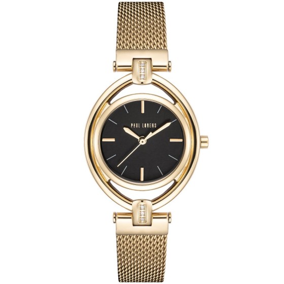Zegarek Damski Paul Lorens PL13628B-1D1 na bransolecie mesh w kolorze Złoty/Złoty o szerokości 14/12mm