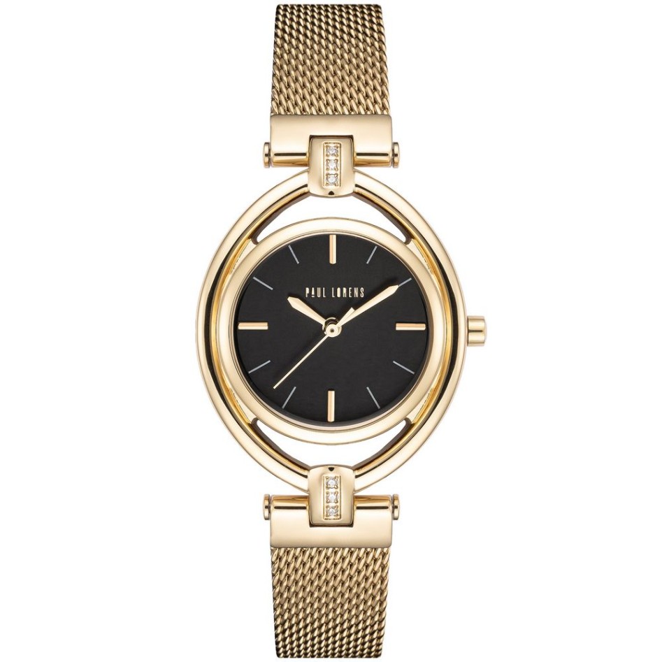 Zegarek Damski Paul Lorens PL13628B-1D1 na bransolecie mesh w kolorze Złoty/Złoty o szerokości 14/12mm