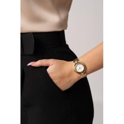 Zegarek Damski Paul Lorens PL13628B-3D1 na bransolecie mesh w kolorze Złoty/Złoty o szerokości 14/12mm
