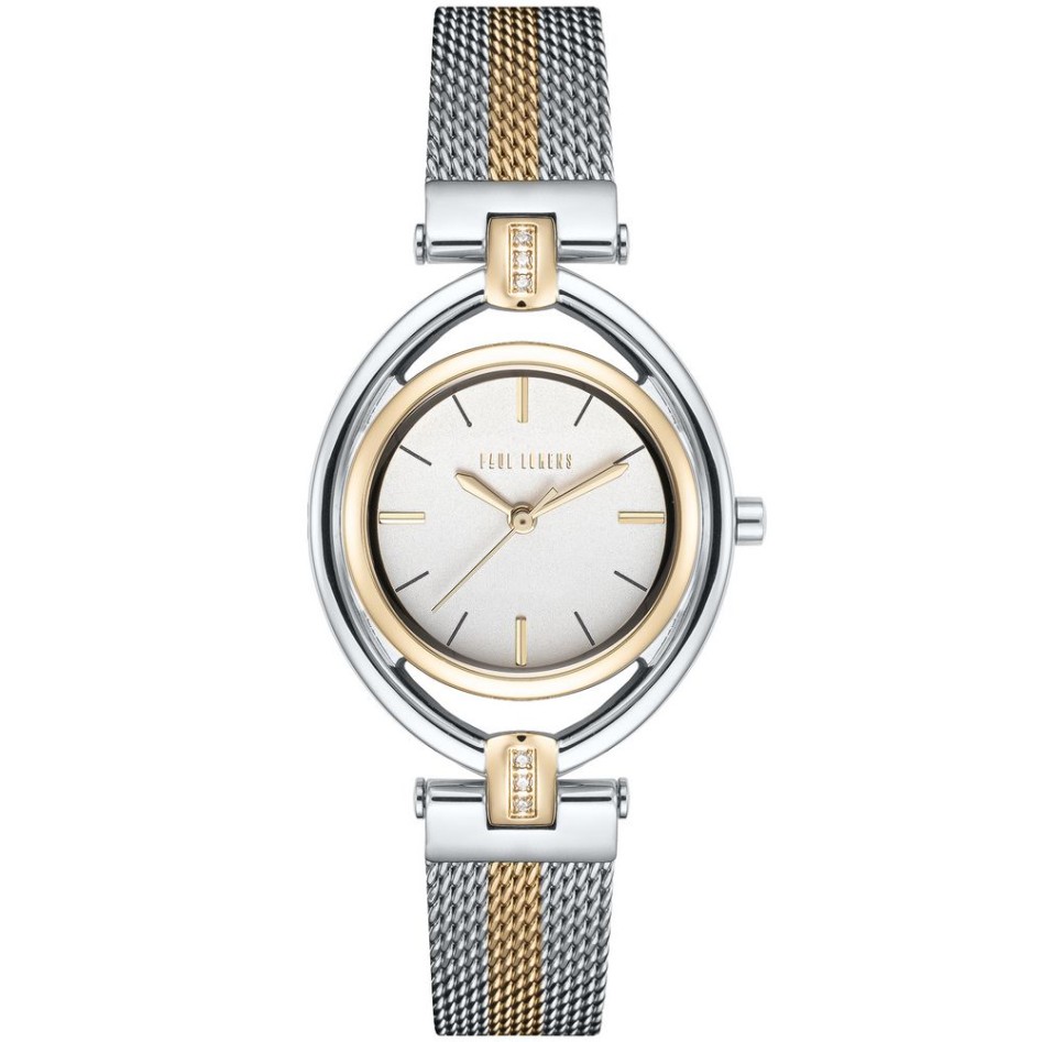 Zegarek Damski Paul Lorens PL13628B-3D2 na bransolecie mesh w kolorze Srebrny/Złoty/Srebrny/Złoty o szerokości 14/12mm
