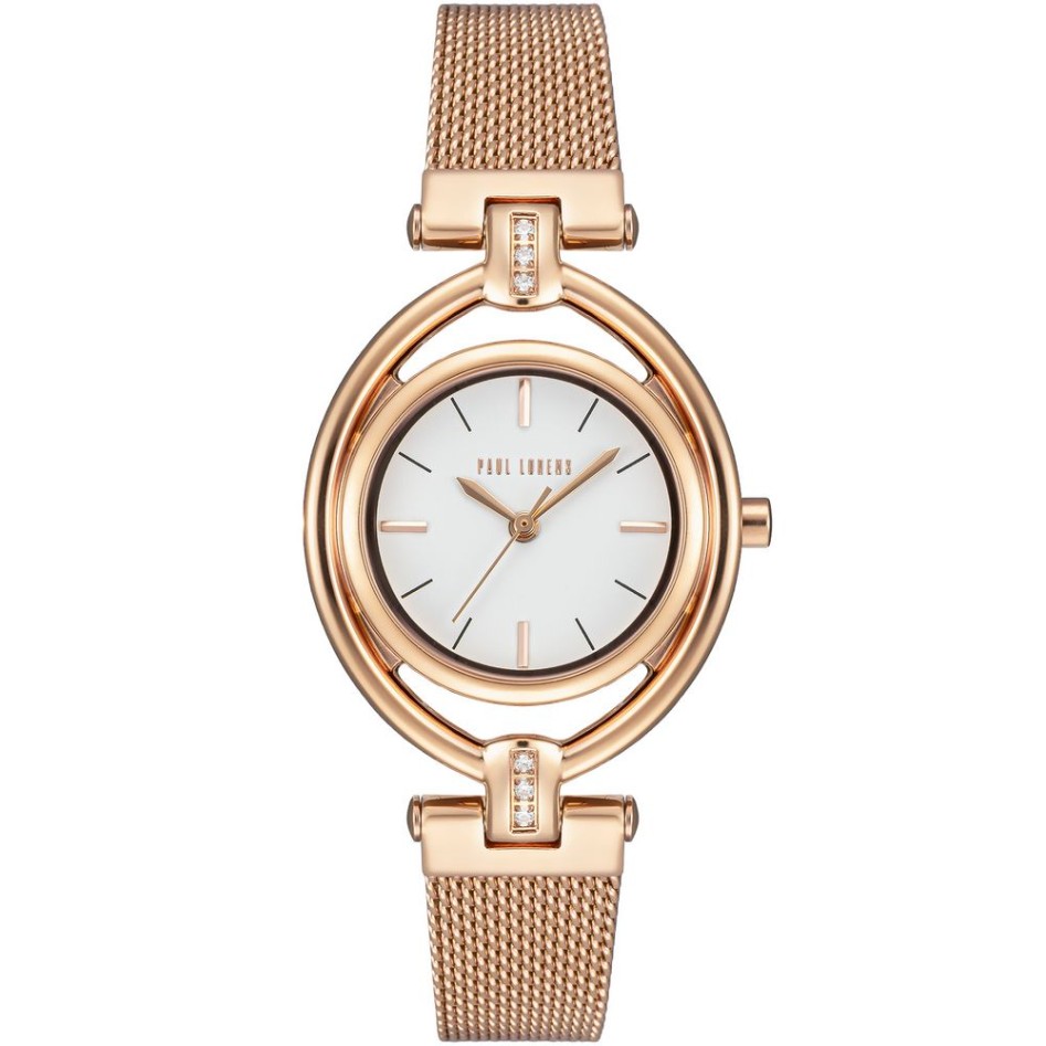 Zegarek Damski Paul Lorens PL13628B-3D3 na bransolecie mesh w kolorze Różowe Złoto/Różowe Złoto o szerokości 14/12mm