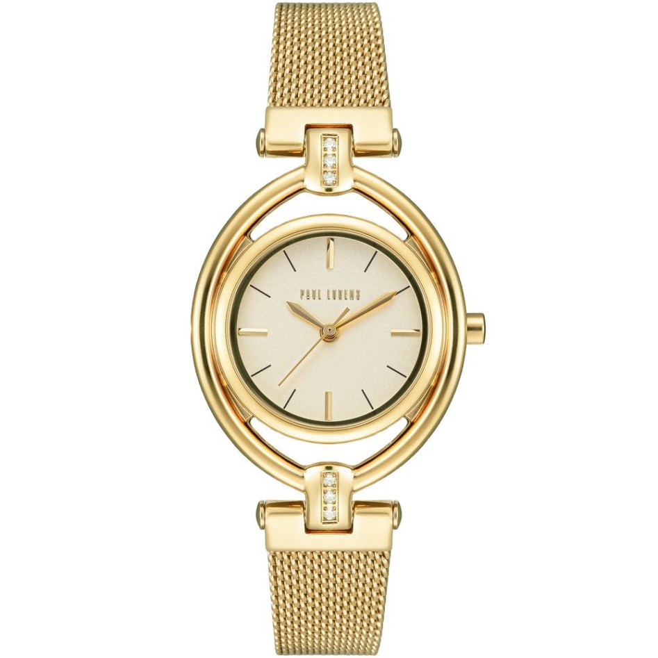 Zegarek Damski Paul Lorens PL13628B-4D1 na bransolecie mesh w kolorze Złoty/Złoty o szerokości 14/12mm