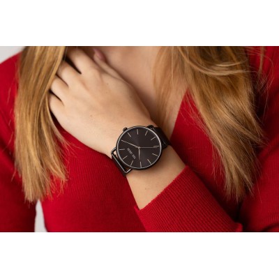 Zegarek Damski Paul Lorens PL13032B-1A1 na bransolecie mesh w kolorze Czarny/Czarny o szerokości 20/20mm