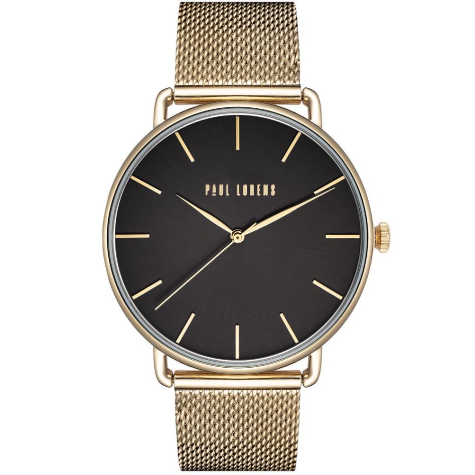 Zegarek Damski Paul Lorens PL13032B-1D1 na bransolecie mesh w kolorze Złoty/Złoty o szerokości 20/20mm