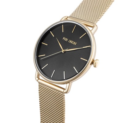 Zegarek Damski Paul Lorens PL13032B-1D1 na bransolecie mesh w kolorze Złoty/Złoty o szerokości 20/20mm