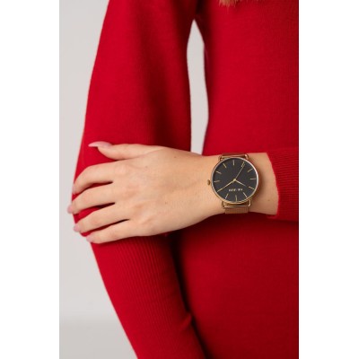 Zegarek Damski Paul Lorens PL13032B-1D1 na bransolecie mesh w kolorze Złoty/Złoty o szerokości 20/20mm