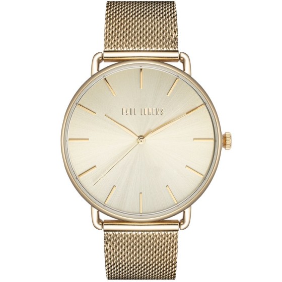 Zegarek Damski Paul Lorens PL13032B-4D1 na bransolecie mesh w kolorze Złoty/Złoty o szerokości 20/20mm