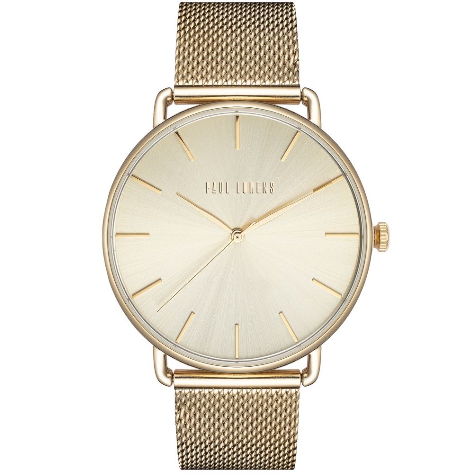 Zegarek Damski Paul Lorens PL13032B-4D1 na bransolecie mesh w kolorze Złoty/Złoty o szerokości 20/20mm