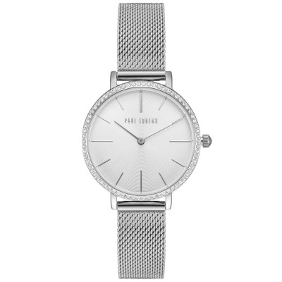 Zegarek Damski Paul Lorens PL12894B-3C1 na bransolecie mesh w kolorze Srebrny/Srebrny o szerokości 14/14mm