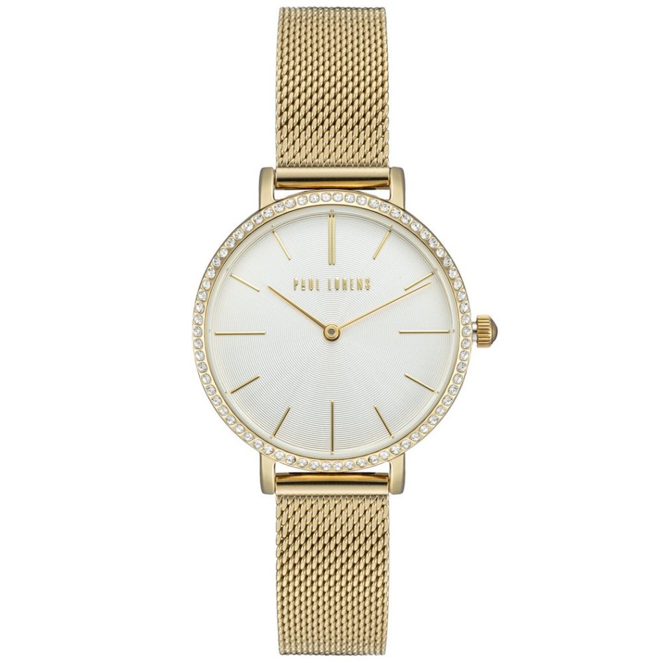 Zegarek Damski Paul Lorens PL12894B-3D1 na bransolecie mesh w kolorze Złoty/Złoty o szerokości 14/14mm
