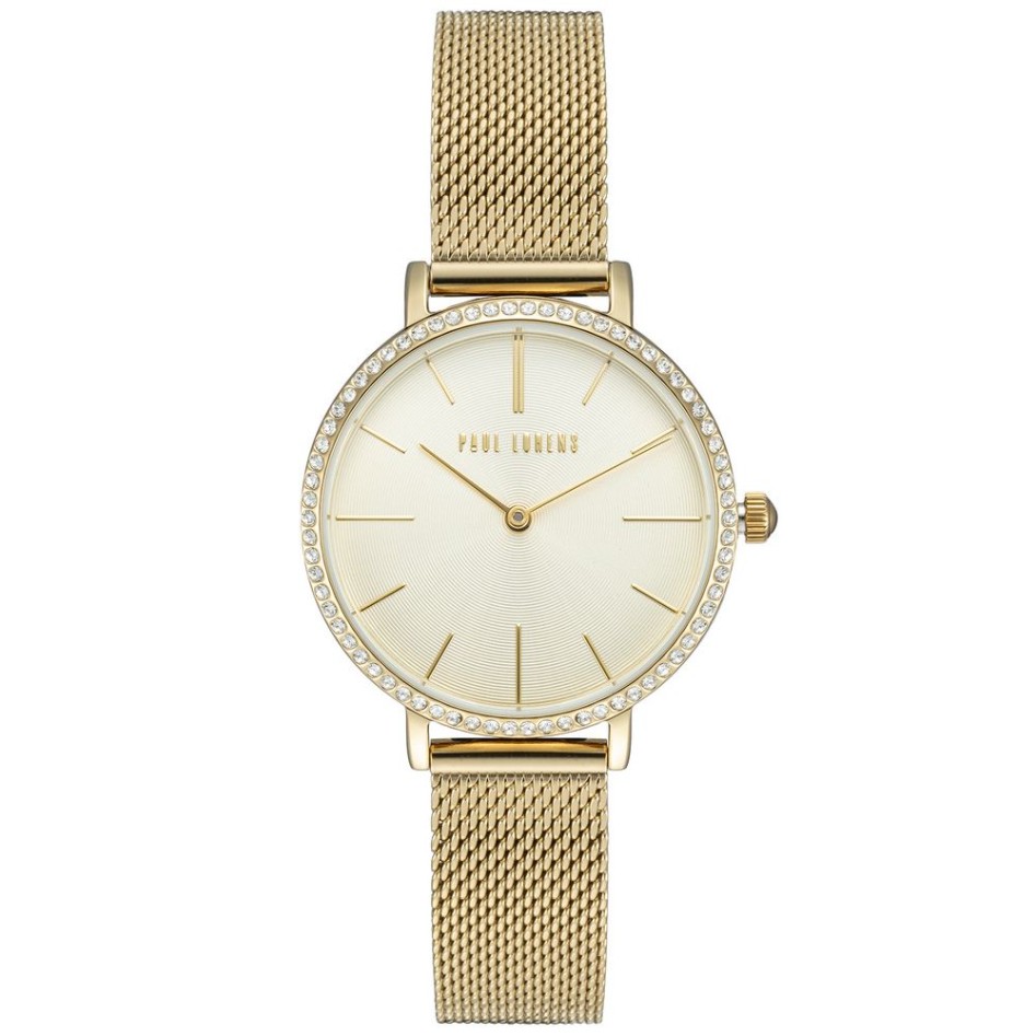 Zegarek Damski Paul Lorens PL12894B-4D1 na bransolecie mesh w kolorze Złoty/Złoty o szerokości 14/14mm