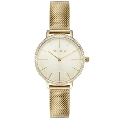 Zegarek Damski Paul Lorens PL12894B-4D1 na bransolecie mesh w kolorze Złoty/Złoty o szerokości 14/14mm