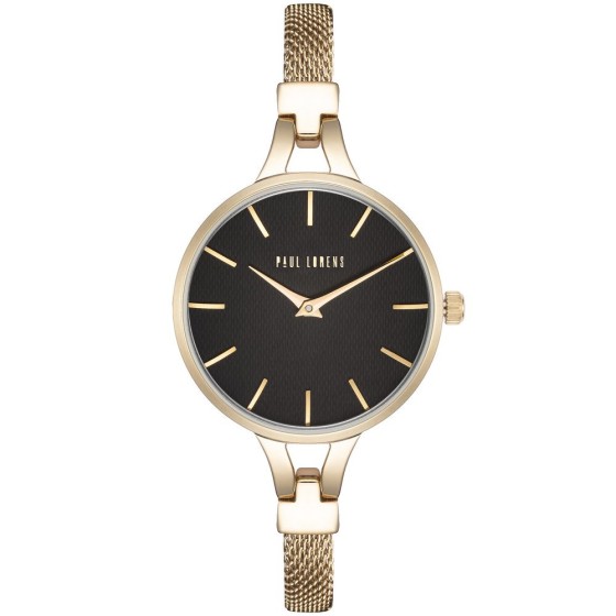 Zegarek Damski Paul Lorens PL12878B-1D1 na bransolecie mesh w kolorze Złoty/Złoty o szerokości 8/8mm