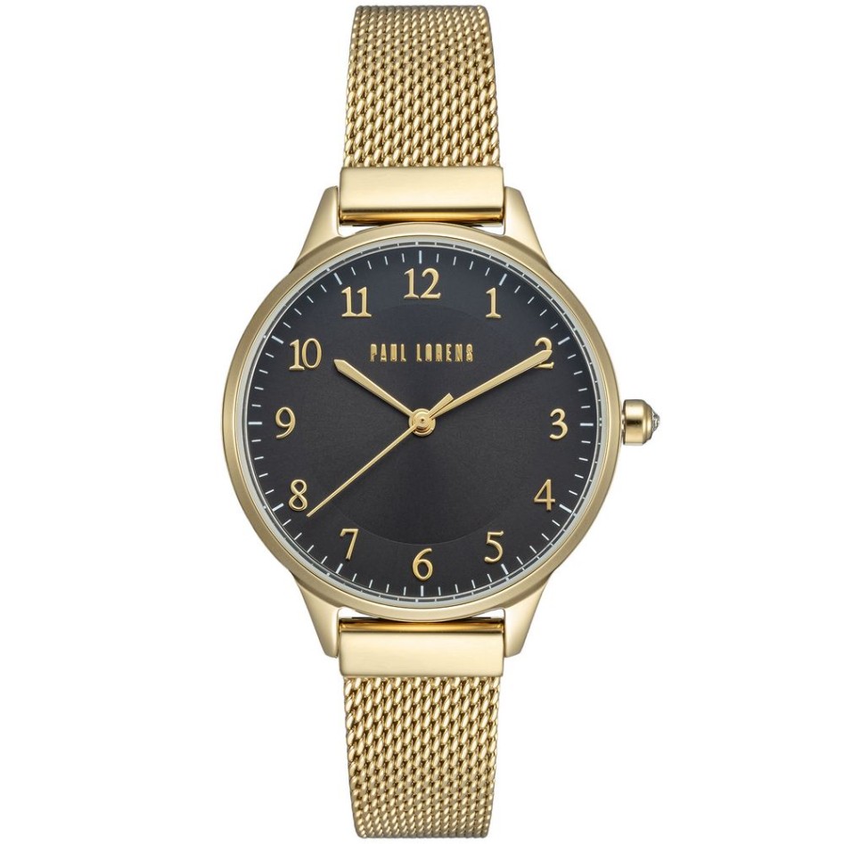 Zegarek Damski Paul Lorens PL12189B-1D1 na bransolecie mesh w kolorze Złoty/Złoty o szerokości 14/12mm