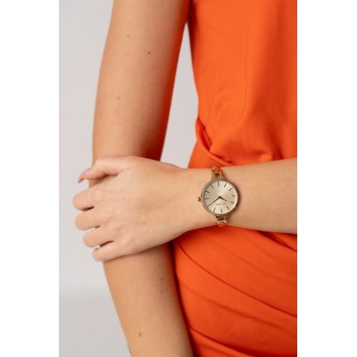 Zegarek Damski Paul Lorens PL12878B-4D1 na bransolecie mesh w kolorze Złoty/Złoty o szerokości 8/8mm