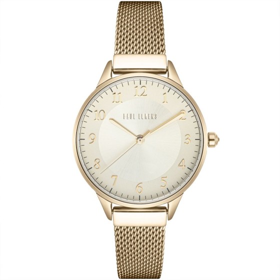 Zegarek Damski Paul Lorens PL12189B-4D1 na bransolecie mesh w kolorze Złoty/Złoty o szerokości 14/12mm